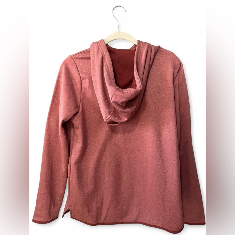 Under Armour Women's Rose Pink Pullover Hoodie with Black Logo - Picture 5 of 8